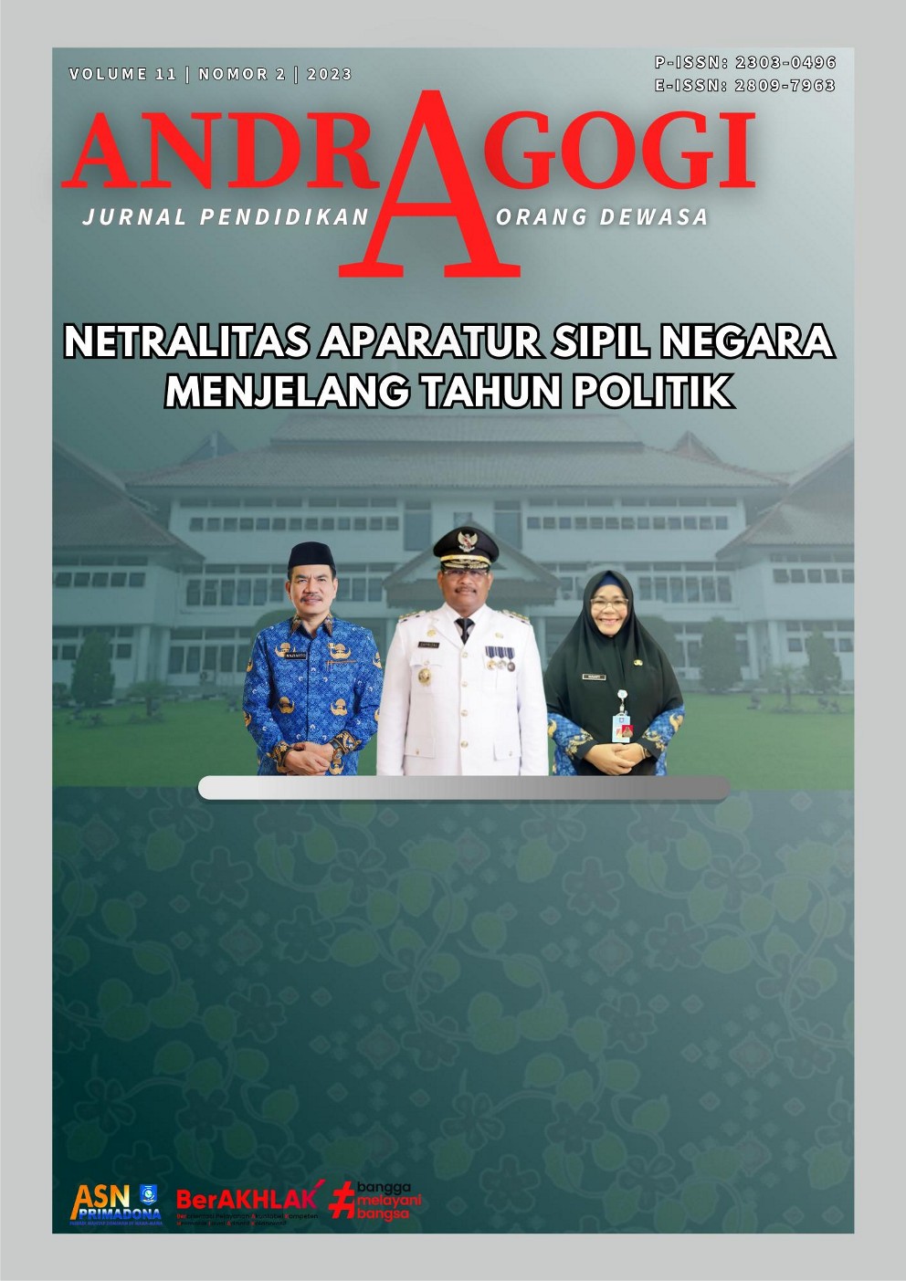 					Lihat Vol 11 No 2 (2023): NETRALITAS APARATUR SIPIL NEGARA MENJELANG TAHUN POLITIK
				